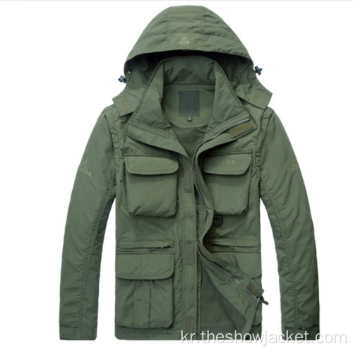 남성용 OEM 고품질 맞춤형 윈드 브레이커 재킷